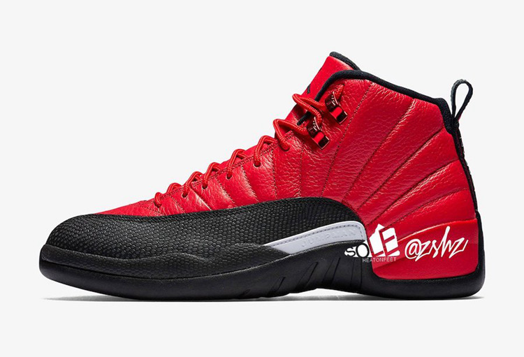 Air Jordan 12 Reverse Flu Game Red Black Shoes - Click Image to Close